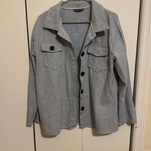 Blue and White Shacket